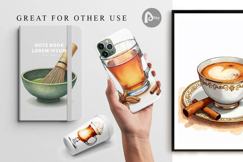 Digital Paper Global Winter Warmers Watercolor Digital Pattern artnoy 