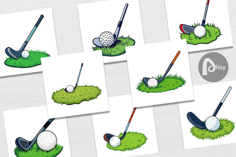 Digital Paper Golf Club Digital Pattern artnoy 