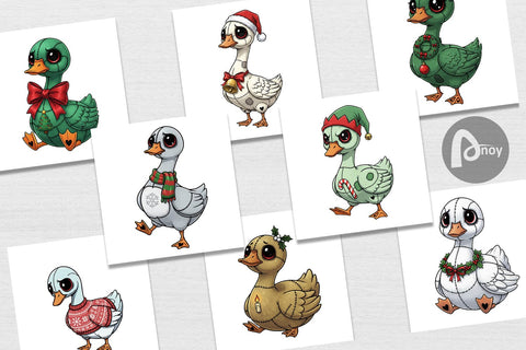 Digital Paper Goose Voodoo Doll Digital Pattern artnoy 