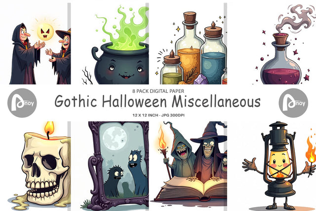 Digital Paper Gothic Halloween Miscellaneous Digital Pattern artnoy 
