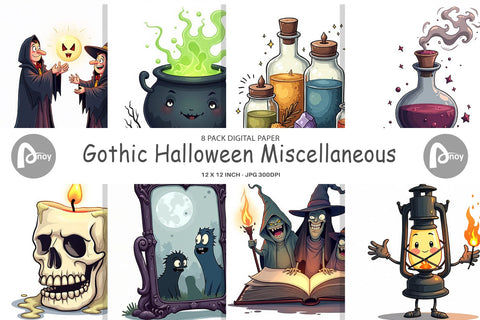 Digital Paper Gothic Halloween Miscellaneous Digital Pattern artnoy 
