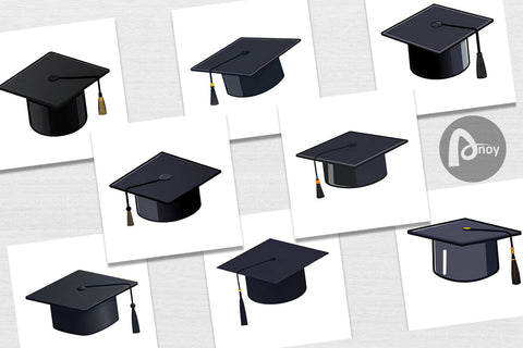 Digital Paper Graduation Cap Digital Pattern artnoy 