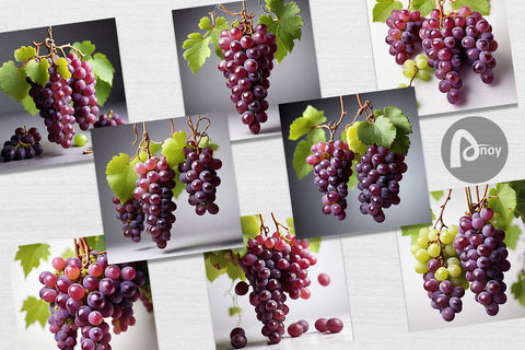 Digital Paper Grapes Fruit Digital Pattern artnoy 