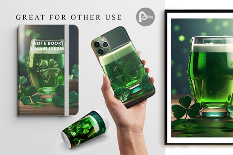 Digital Paper Green Beer Patrick's Day Digital Pattern artnoy 