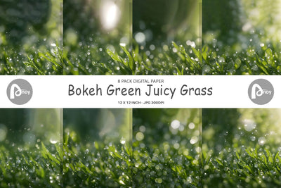 Digital Paper Green Juicy Grass Digital Pattern artnoy 