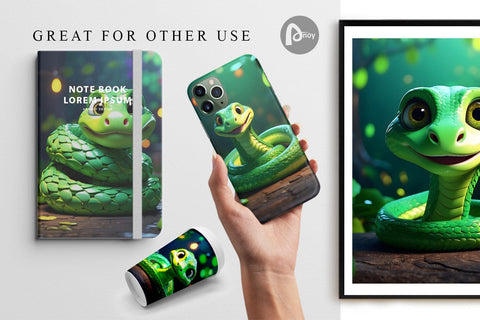 Digital Paper Green Snake Patrick's Day Digital Pattern artnoy 