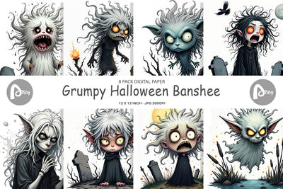 Digital Paper Grumpy Banshee Digital Pattern artnoy 