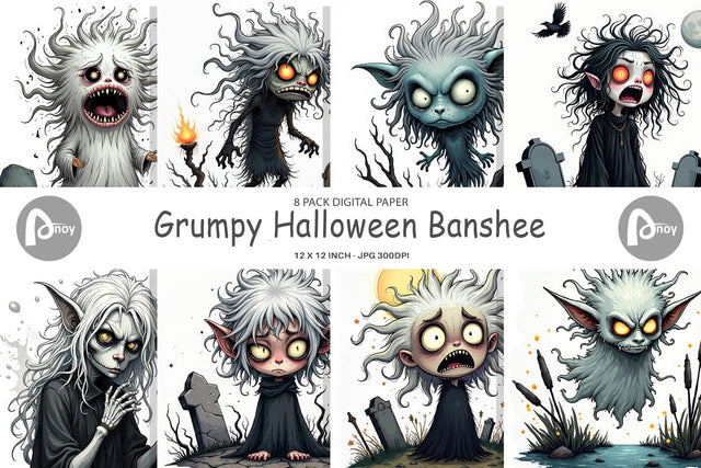 Digital Paper Grumpy Banshee Digital Pattern artnoy 