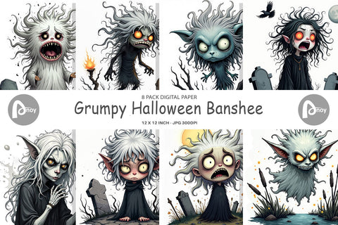 Digital Paper Grumpy Banshee Digital Pattern artnoy 