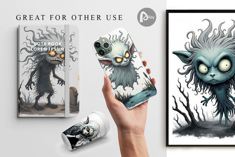 Digital Paper Grumpy Banshee Digital Pattern artnoy 