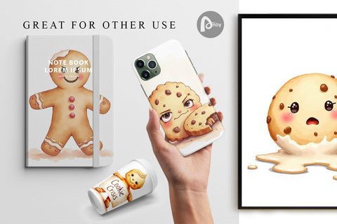 Digital Paper Grumpy Cookies Digital Pattern artnoy 