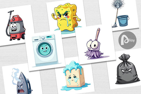 Digital Paper Grumpy Household Digital Pattern artnoy 