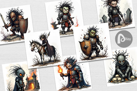 Digital Paper Grumpy Knight Digital Pattern artnoy 