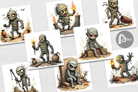 Digital Paper Grumpy Mummy Digital Pattern artnoy 