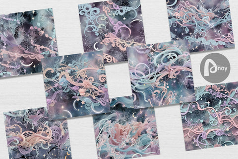 Digital Paper Halloween Goth Pattern Digital Pattern artnoy 