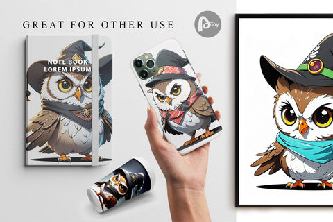 Digital Paper Halloween Owl Digital Pattern artnoy 