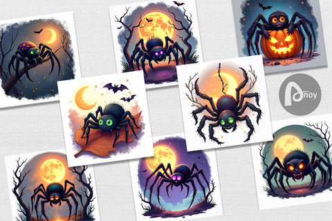 Digital Paper Halloween Spider Web Digital Pattern artnoy 