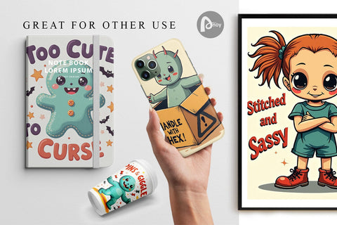 Digital Paper Halloween Voodoo Doll Digital Pattern artnoy 