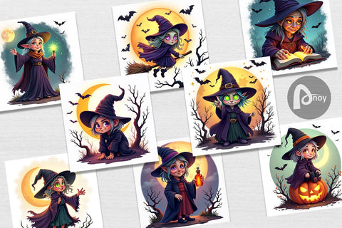 Digital Paper Halloween Witch Spell Digital Pattern artnoy 