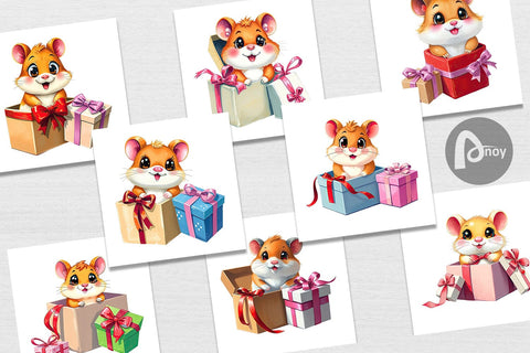 Digital Paper Hamster Gift Digital Pattern artnoy 