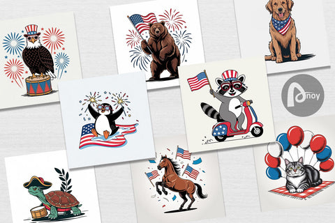 Digital Paper Happy 4th of July Digital Pattern artnoy 