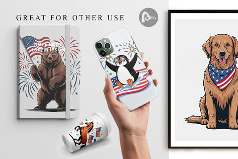 Digital Paper Happy 4th of July Digital Pattern artnoy 