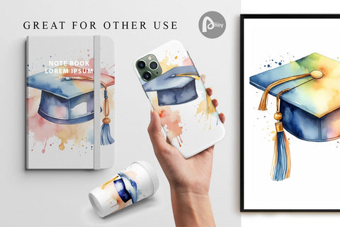 Digital Paper Hat Graduation Sublimation artnoy 