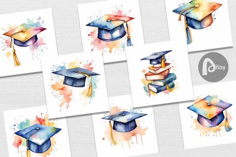 Digital Paper Hat Graduation Sublimation artnoy 