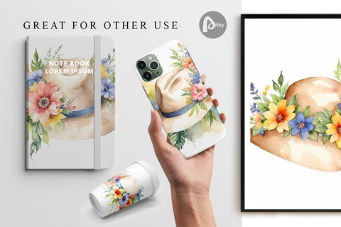 Digital Paper Hat Summer Sublimation artnoy 