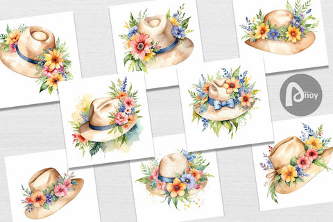 Digital Paper Hat Summer Sublimation artnoy 