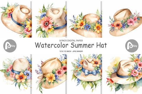 Digital Paper Hat Summer Sublimation artnoy 