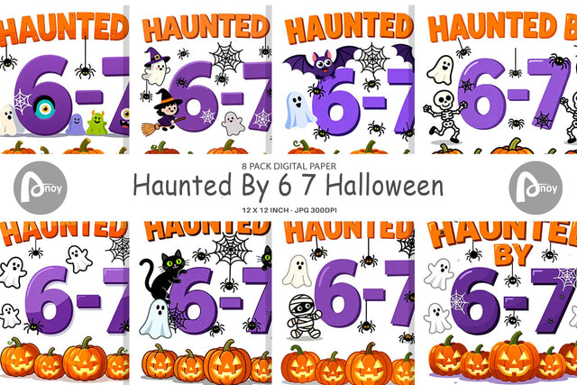 Digital Paper Haunted Halloween Digital Pattern artnoy 