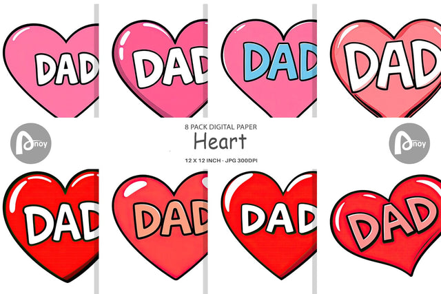 Digital Paper Heart Digital Pattern artnoy 