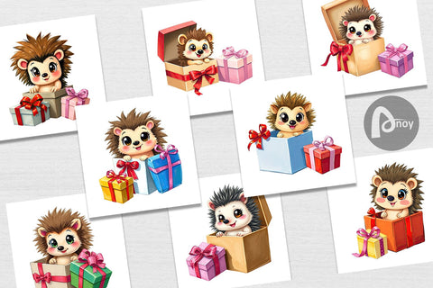 Digital Paper Hedgehog Gift Digital Pattern artnoy 