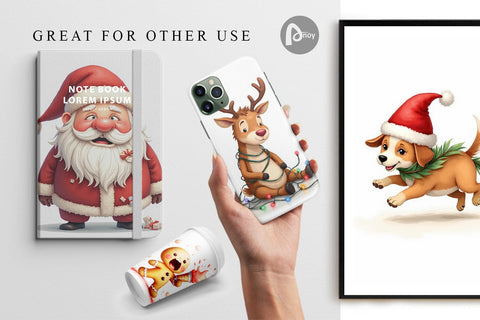 Digital Paper Holiday Chaos Crew Digital Pattern artnoy 