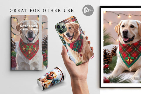 Digital Paper Holiday Dog Christmas Digital Pattern artnoy 