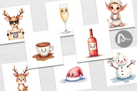 Digital Paper Holiday Hangover Digital Pattern artnoy 