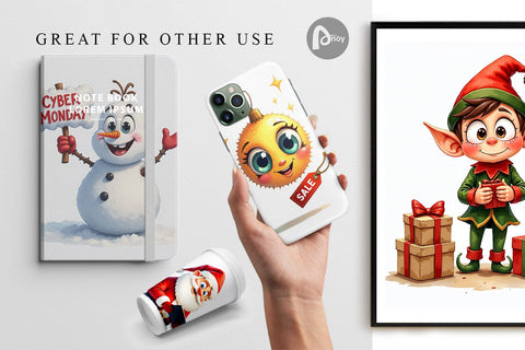 Digital Paper Holiday Shoppers Digital Pattern artnoy 