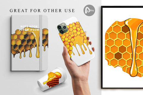 Digital Paper Honeycomb Digital Pattern artnoy 