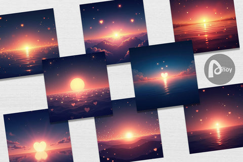 Digital Paper Horizon Digital Pattern artnoy 