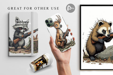 Digital Paper Hunter Havoc Digital Pattern artnoy 