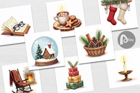 Digital Paper Hygge Holiday Digital Pattern artnoy 