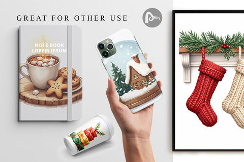 Digital Paper Hygge Holiday Digital Pattern artnoy 