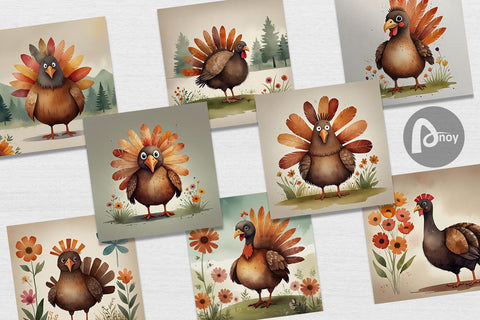 Digital Paper Illustration Turkey Digital Pattern artnoy 