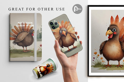 Digital Paper Illustration Turkey Digital Pattern artnoy 