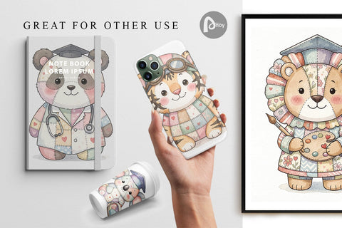 Digital Paper Innocent Future Career Patchwork Digital Pattern artnoy 