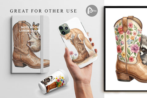 Digital Paper Introvert Desert Animal Watercolor Digital Pattern artnoy 
