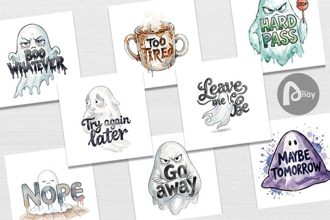Digital Paper Introverted Ghost Sarcastic Digital Pattern artnoy 