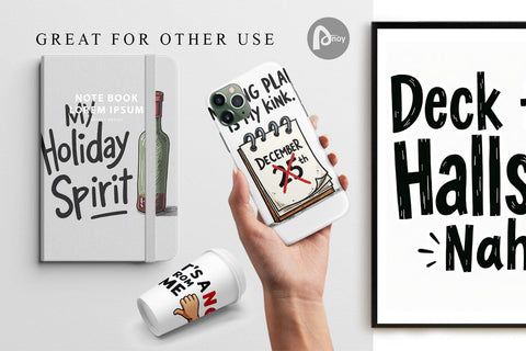 Digital Paper Introvert's Grumpy Christmas Digital Pattern artnoy 