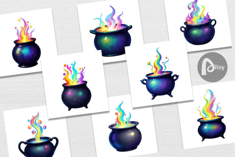 Digital Paper Iridescent Bubble Cauldron Digital Pattern artnoy 